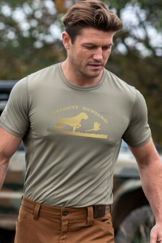 Muška lovačka majica – motiv siluete psa Jagdhund