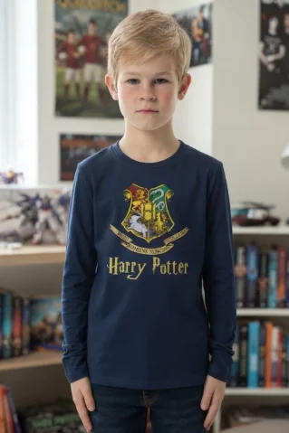 Harry Potter detské modré tričko Harryacademy