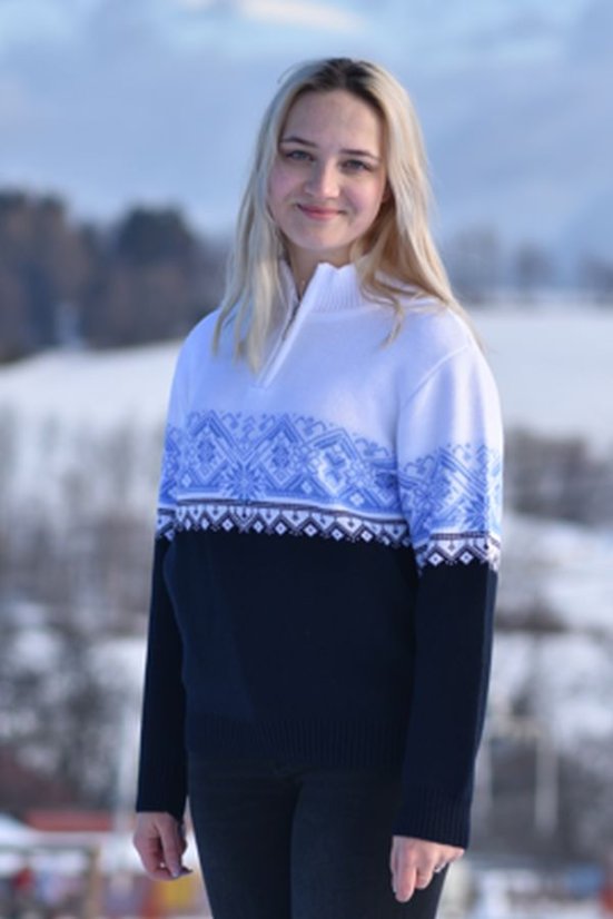 Ženski plavi norveški pulover – Ignaca-Z