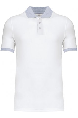 Casualowa biała koszulka polo 44258