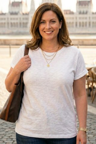 100% bavlna, bílá prémiová letní trička v nadměrných velikostech