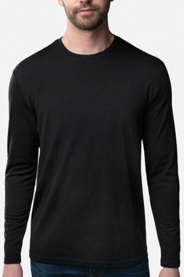 Pánske tričko dlhý rukáv 461144X čierna