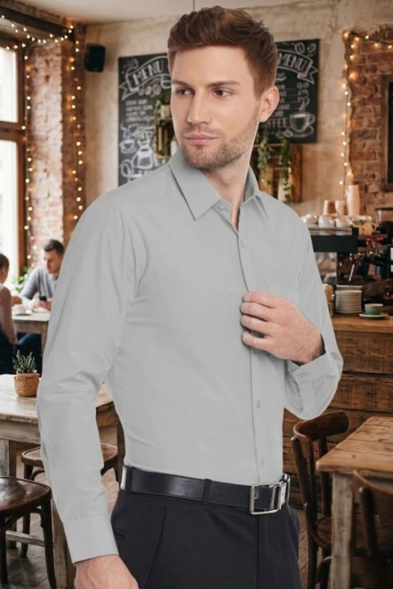 Muška siva košulja s dugim rukavima