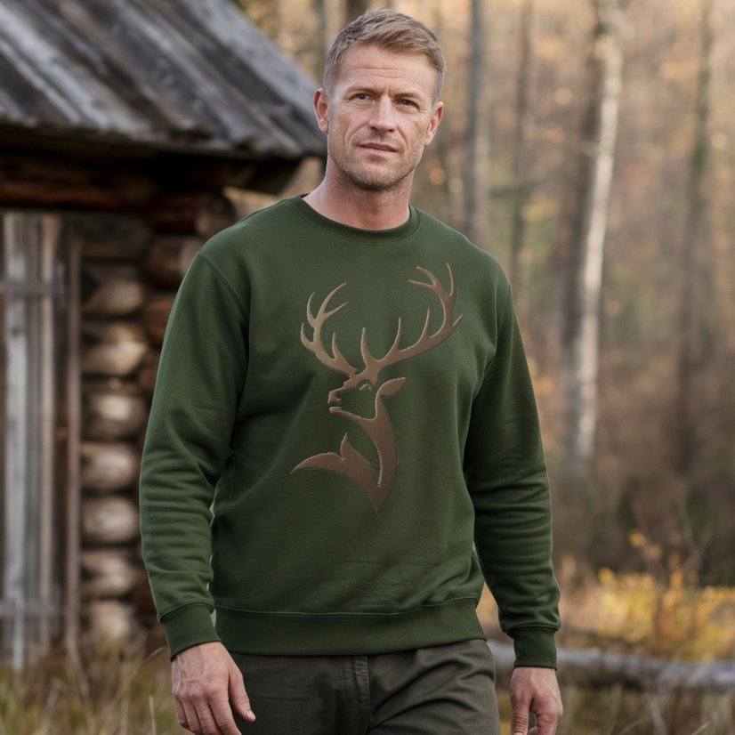 Mikina pre poľovníkov Deergrafiti zelená