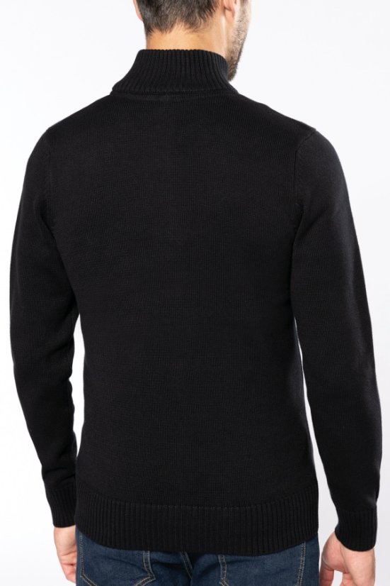 Muški pulover dugi zip black