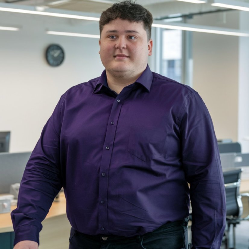 Muška ljubičasta košulja – velike veličine 3XL–6XL