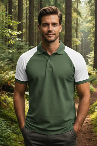 Moška zelena polo majica 44226 za naravo