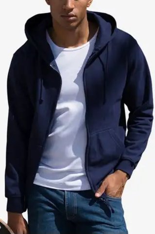 Mikina s dlhým zipsom a s vreckami navy 02050