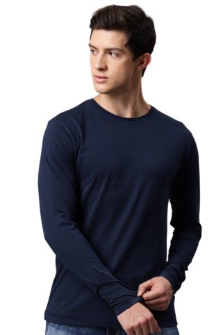 Elegantna potkošulja 32405G s dugim rukavima 100% pamuk tamnoplava