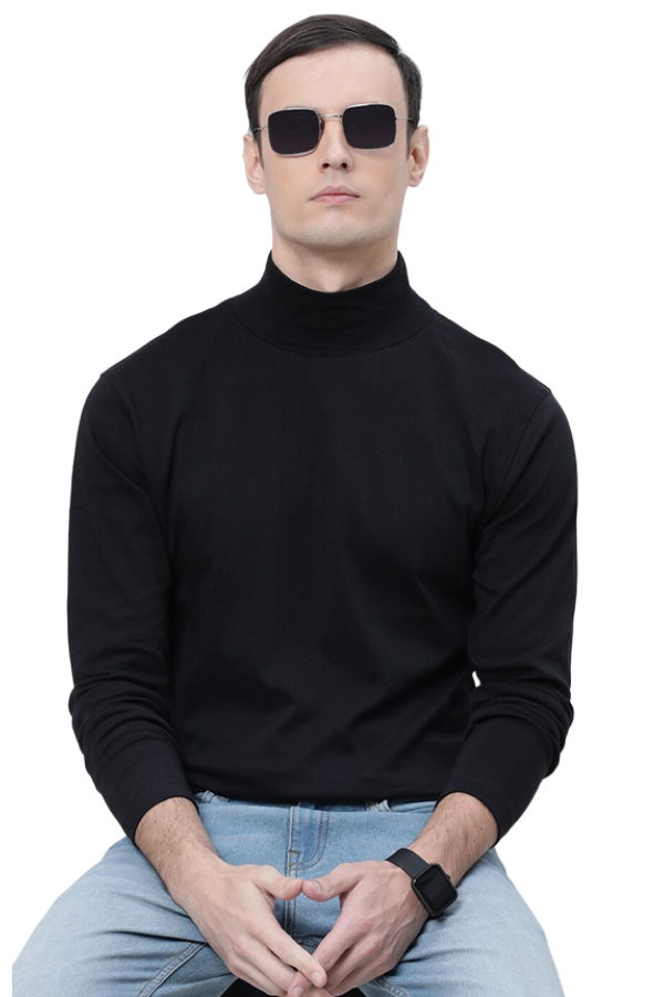 Turtlenack pentru bărbați - 461110X negru