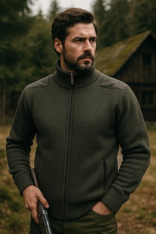 Poľovnícky sveter Ewident Hubo-AZ - zelený