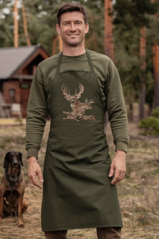 Hunting Apron Deerteam – elegant deer motif