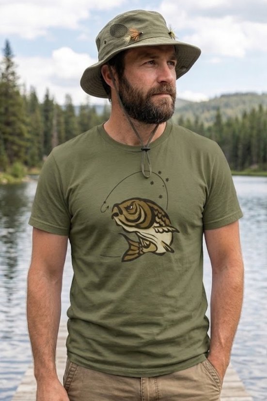 Muška majica s ribom – originalni dizajn