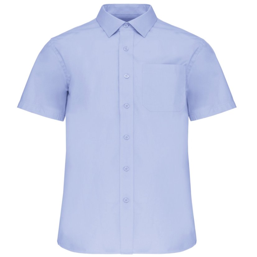 Muška svijetloplava košulja – kratki rukav, velike veličine 3XL–6XL