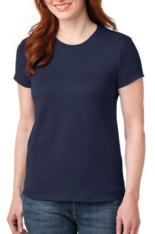 Ženska majica s kratkim rukavima tamnoplava