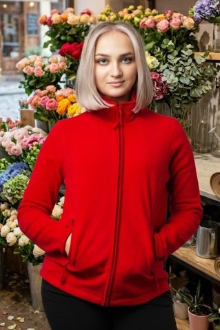 Dámská mikrofleecová mikinaa 44907 červená