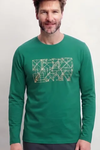 Men's Green Long-Sleeve Pyjamas – Greenline
