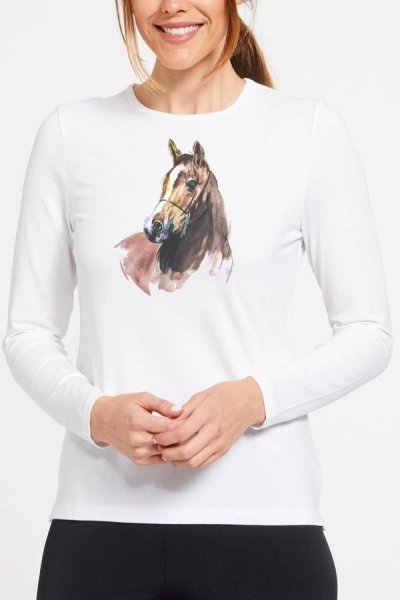 Horse3 dámské tričko 100% bavlna biela