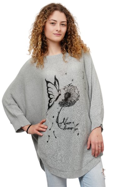 Női elegáns pulóver Butterfly