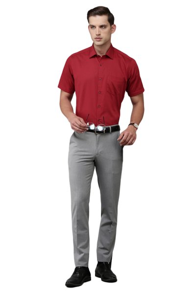 Moška srajca s kratkimi rokavi 44551 rdeča