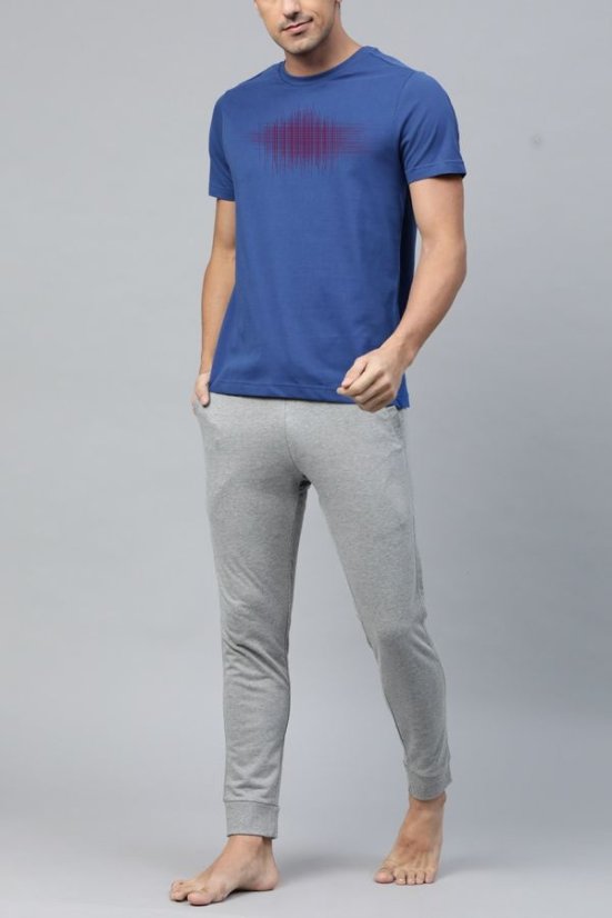 Pidžama plava majica, sive hlače – Abstract