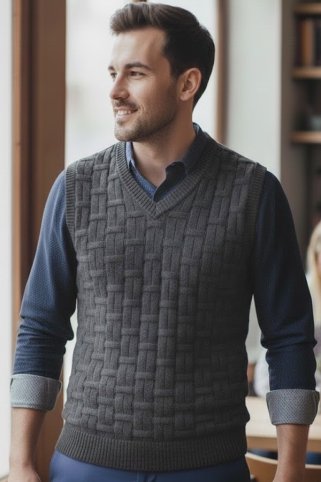 Pánska pletená vesta Otto BB sivá