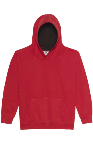 Kapucňová mikina 02003J červená