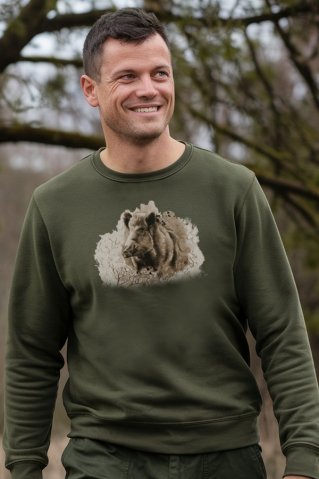 Pánska poľovnícka mikina Ewident – Diviak v húštine