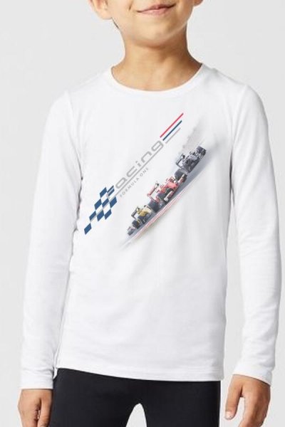 Tricou pentru copii F1racing alb