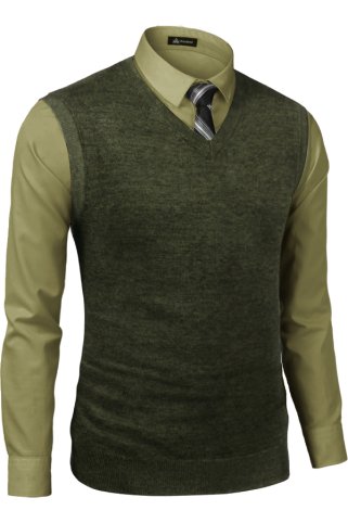 Pletená hladká vesta P2037BB lesácka