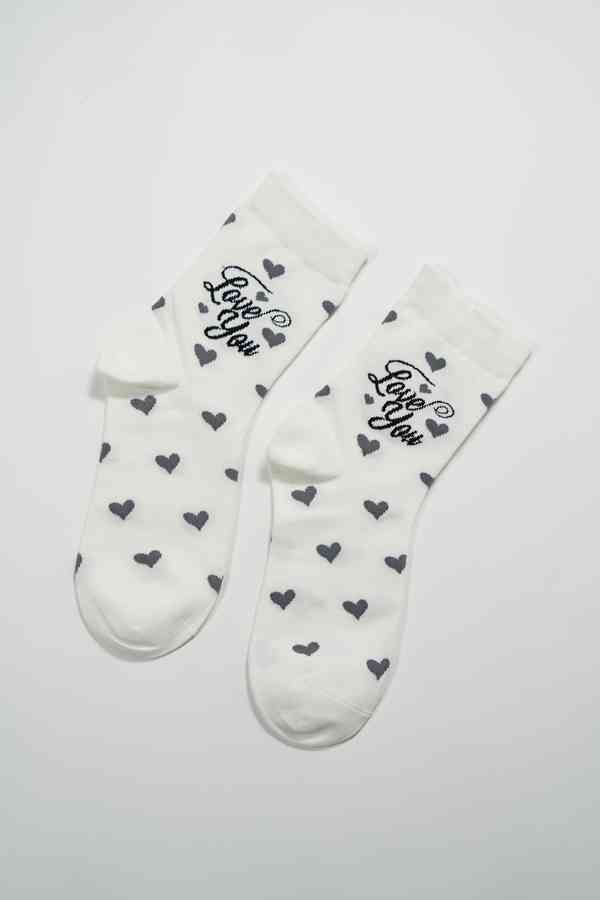 Dámske ponožky 9660 Love You biela