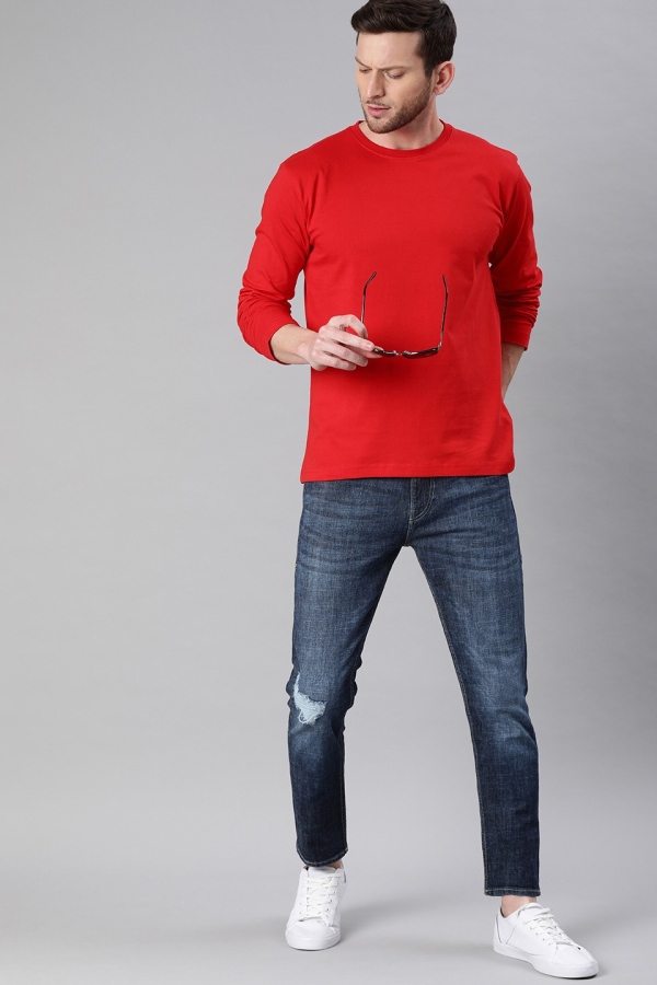 Tričko 32405G dlhý rukáv bavlna červená