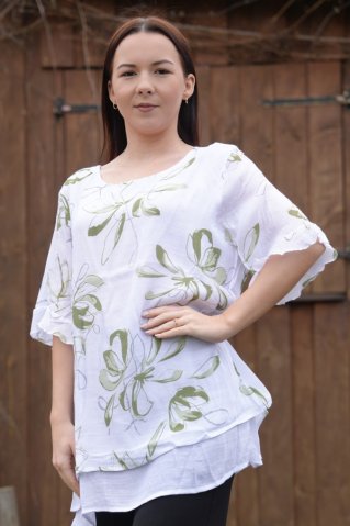 Bluză zelená Kvetina