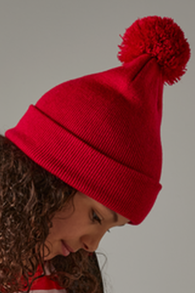 Detská pletená čiapka SLCB426 junior červena