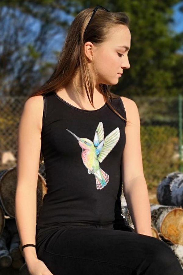Női póló Hummingbird fekete