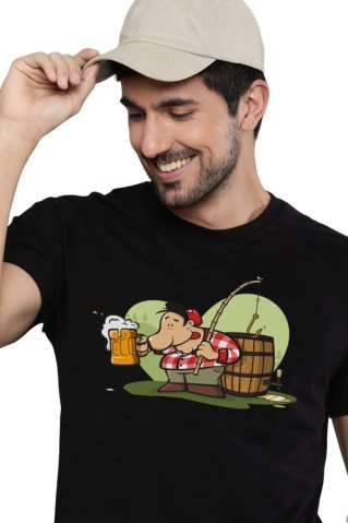 Beerfish póló 100% pamut fekete