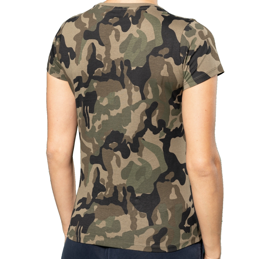 Ewident army dámske tričko 443031 camouflage