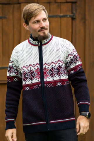 Pánsky tmavomodrý nórsky sveter Igor-AZ