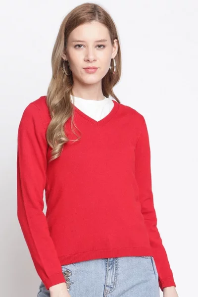 Dámský pulovr 6690010 červená