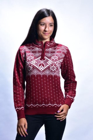 Dámsky nórsky sveter Kamela-Z – bordová