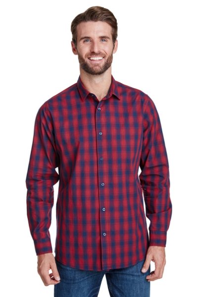 Károvaná košeľa 00250 červená modrá