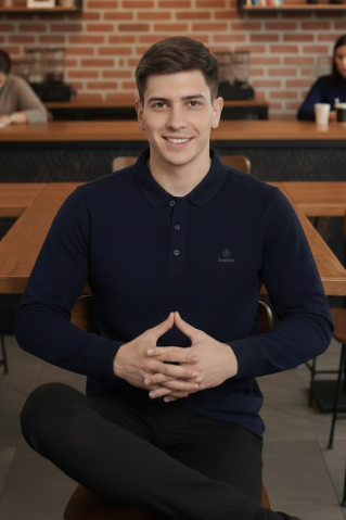 Muška polo majica dugih rukava Ewident 44256 navy