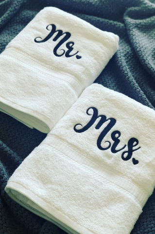 Elegantné uteráky Mr. Mrs.