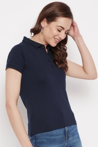 Dámska polokošeľa 6611338 modrá