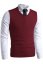 Glatki pleteni prsluk P2037BB bordo