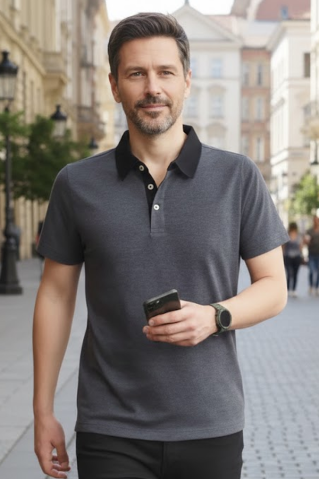 Elegantno polo 44260 grafitno