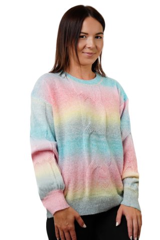 Dámsky dúhový svetr Dúha 7381A