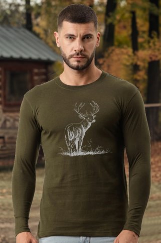 Poľovnícke tričko s dlhým rukávom – Deerbig