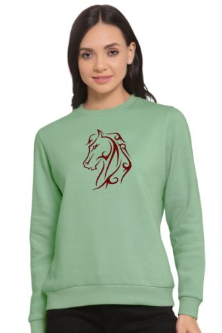 Women's Embroidered Sweatshirt Horsekop