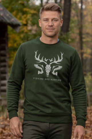 Mikina pre poľovníkov a rybárov potlačou Fishing Hunting